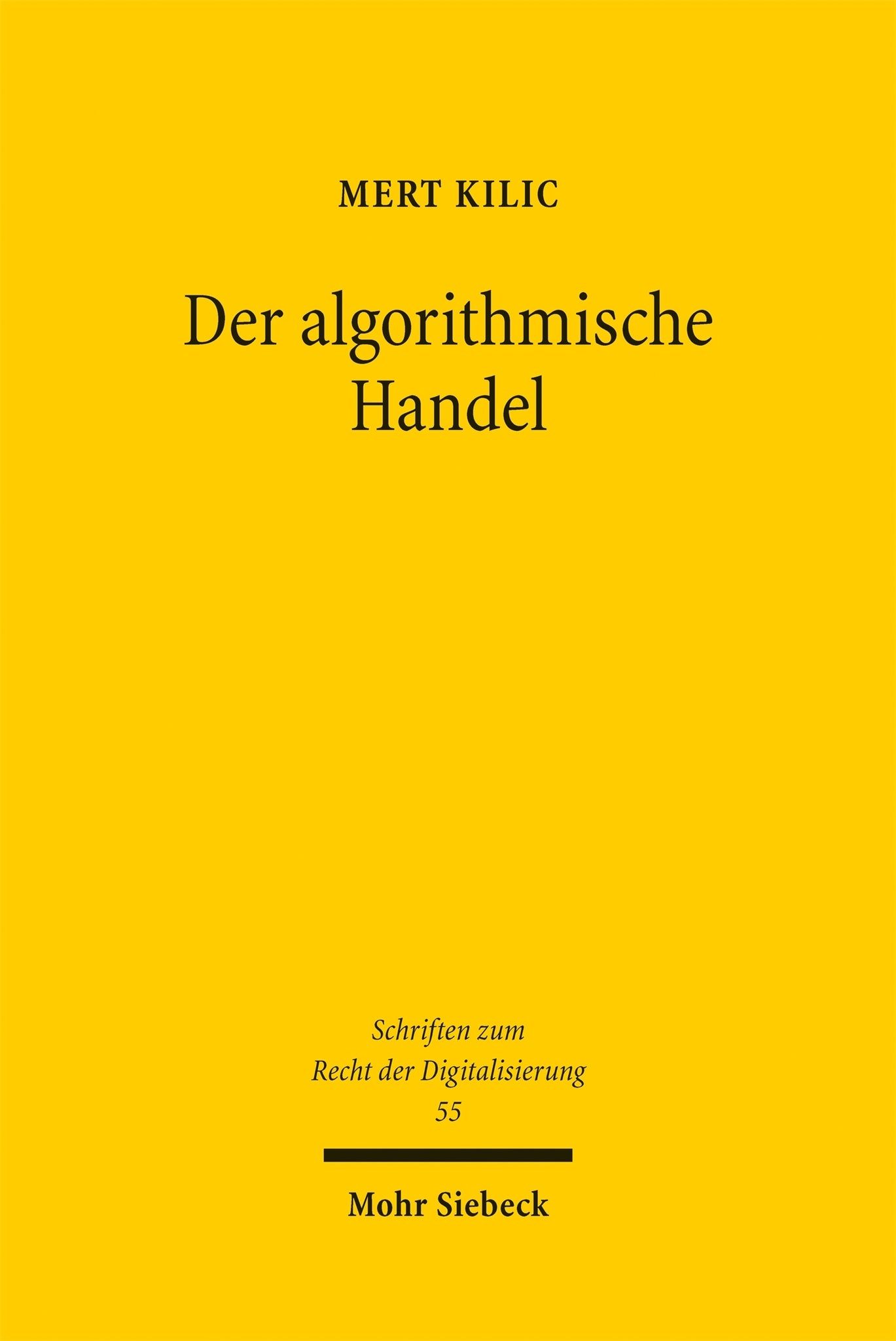 Cover image for Der algorithmische Handel ISBN 9783162002907